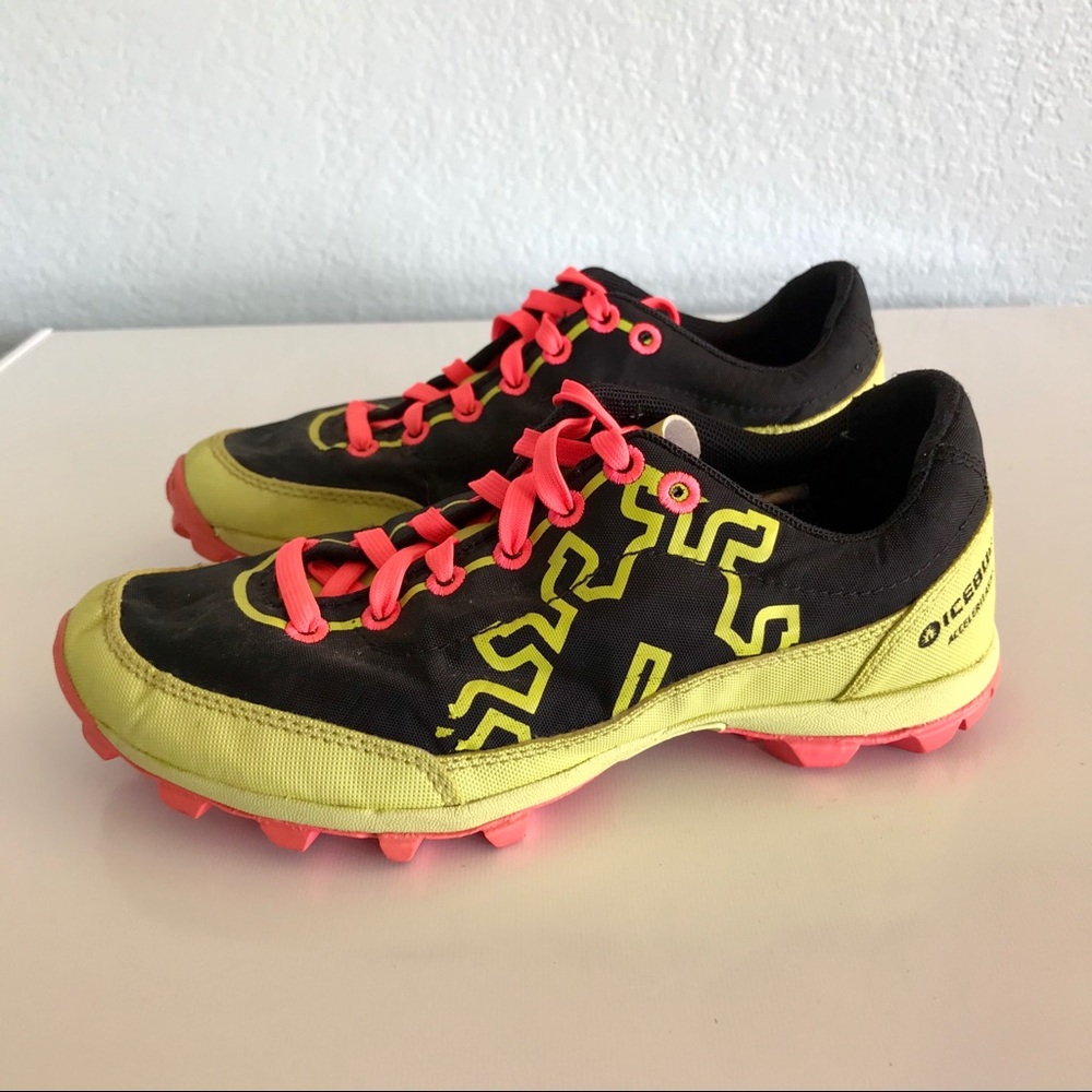 Icebug Acceleritas 3-L RB9X Womens Size 6.5 Trail Running Shoes Black Pink